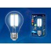 Лампа светодиодная филаментная (UL-00004871) Uniel E27 17W 4000K прозрачная LED-A70-17W/4000K/E27/CL PLS02WH