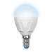 Лампа светодиодная (UL-00002417) Uniel E14 7W 4000K матовая LED-G45 7W/NW/E14/FR PLP01WH