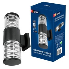Уличный настенный светильник (UL-00006808) Uniel UUL-S12A 2x60W/E27 IP65 Black