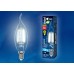 Лампа светодиодная филаментная (UL-00001373) Uniel E14 6W 4000K прозрачная LED-C35-6W/NW/E14/CL PLS02WH
