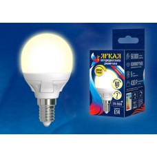Лампа светодиодная диммируемая (UL-00004302) Uniel E14 7W 3000K матовая LED-G45 7W/3000K/E14/FR/DIM PLP01WH