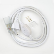 Шнур сетевой для светодиодной ленты (07692) Uniel UCX-SP4/B67-RGB White 1 Sticker