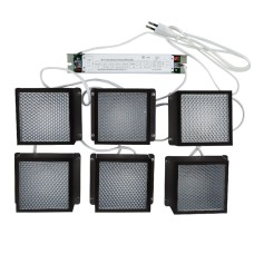 Встраиваемый светильник (комплект из 6 шт) Uniel ULP-1010 42W/4000К IP40 GRILYATO BLACK KIT06 UL-00008958