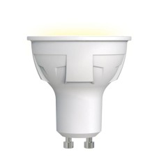 Лампа светодиодная (UL-00002423) Uniel GU10 6W 3000K матовая LED-JCDR 6W/WW/GU10/FR PLP01WH