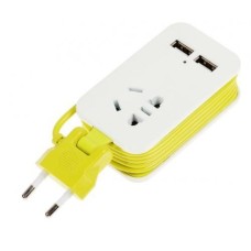 Удлинитель (UL-00003429) Uniel 1гн х 1,5м б/з Travel S-CT1-1,5U White/Green