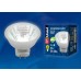 Лампа светодиодная (UL-00001702) Uniel GU4 3W 3000K прозрачная LED-MR11-3W/WW/GU4/220V GLZ21TR