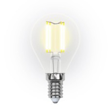 Лампа светодиодная филаментная (UL-00002866) Uniel E14 5W 3000K LED-G45-5W/WW/E14/CL/DIM GLA01TR