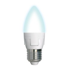 Лампа светодиодная (UL-00002412) Uniel E27 7W 4000K матовая LED-C37 7W/NW/E27/FR PLP01WH