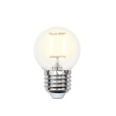 Лампа светодиодная филаментная (UL-00000302) Uniel Е27 6W 3000K матовая LED-G45-6W/WW/E27/FR PLS02WH