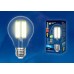 Лампа светодиодная филаментная (UL-00004869) Uniel E27 15W 4000K прозрачная LED-A70-15W/4000K/E27/CL PLS02WH
