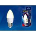 Лампа светодиодная (UL-00002413) Uniel E14 7W 3000K матовая LED-C37 7W/WW/E14/FR PLP01WH