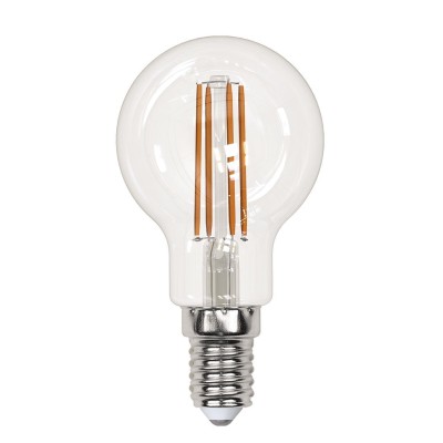 Лампа светодиодная филаментная (UL-00005905) Uniel E14 13W 3000K прозрачная LED-G45-13W/3000K/E14/CL PLS02WH