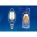 Лампа светодиодная филаментная Uniel E14 5W 3000K прозрачная LED-CW35-5W/WW/E14/CL/MB GLM10TR UL-00002368