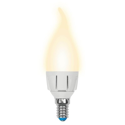 Лампа светодиодная диммируемая (UL-00004299) Uniel E14 7W 3000K матовая LED-CW37 7W/3000K/E14/FR/DIM PLP01WH