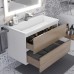 Тумба с раковиной Uperwood Barsa, 80 см, раковина белая, подвесная, белая/дуб сонома