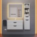 Тумба с раковиной Uperwood Modul 80 см, подвесная, матовая, белая/графит
