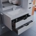 Тумба с раковиной Uperwood Modul 80 см, подвесная, матовая, белая/графит