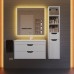 Тумба с раковиной Uperwood Modul 80 см, подвесная, матовая, белая/графит