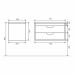 Тумба с раковиной Uperwood Modul 80 см, подвесная, матовая, белая/графит