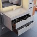 Тумба с раковиной Uperwood Modul 80 см, подвесная, матовая, белая/графит