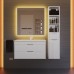 Тумба с раковиной Uperwood Modul 80 см, подвесная, матовая, белая