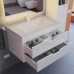 Тумба с раковиной Uperwood Modul 80 см, подвесная, матовая, белая