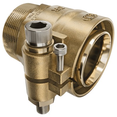 Наконечник Usystems зажимной с НР для полимерных труб PN6 40x3,7-R1 1/4НР