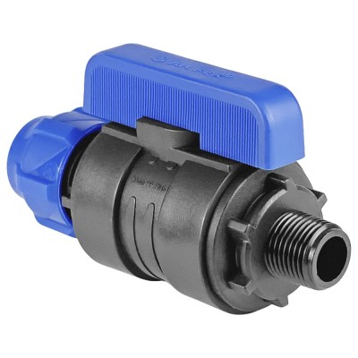 Шаровый кран ПНД компрессионный НР 20*1/2