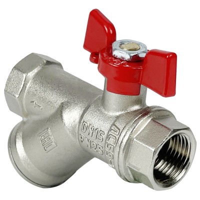 Кран шаровый с фильтром PREMIUM 