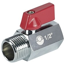 Кран шаровый "MINI" ВН внутренняя резьба 1/2" никелированный VALFEX (VF.331.NB.012)