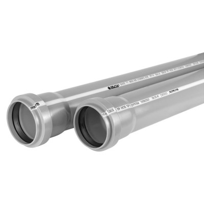 Труба VALFEX канализационная ПП 110*3000 мм с раструбом серая уп.10 шт