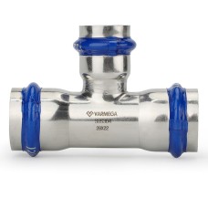 Тройник VARMEGA раструбный Inox Press переходной 28x28x22