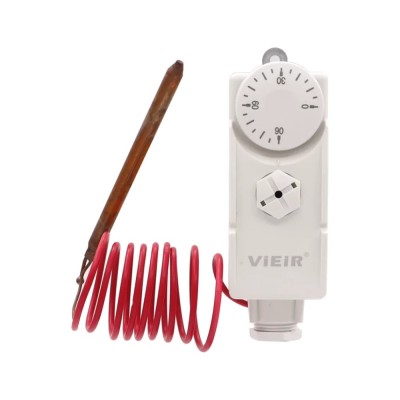 Термостат VIEIR с капиллярной трубкой и погружным датчиком t-0-90C VR332 (50/1)