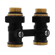 Вентиль для радиатора VIEIR Мультифлекс 3/4quot; прямой, черный VR308-C (48/1)