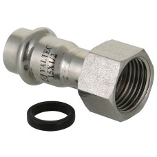 Соединитель из нержавеющей стали ВР 22х3/4 с накидной гайкой Valtec, (VTi.908) (уп. 5 шт)