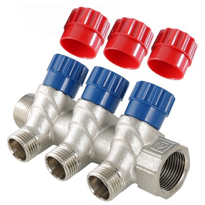 Коллектор с регулировочными вентилями 2 выхода 3/4