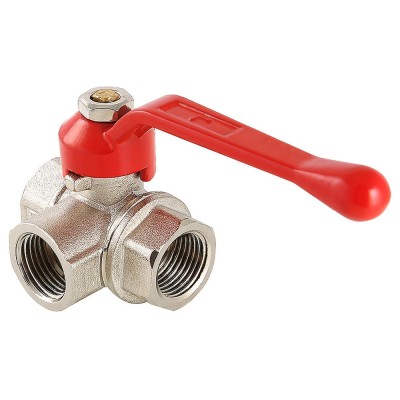 Кран шаровый трехходовый 