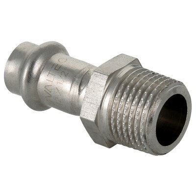 Соединитель из нержавеющей стали НР 28х1 с наружной резьбой Valtec, (VTi.901) (уп. 5 шт)