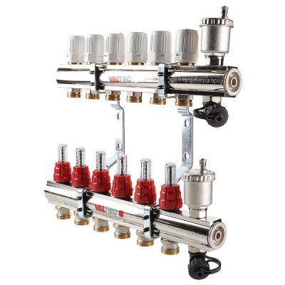 Коллекторная группа со встроенными расходомерами 3 выхода 1