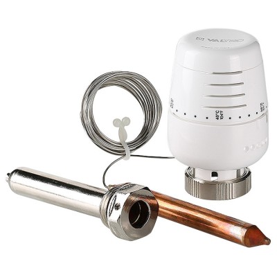 Термоголовка Valtec с выносным погружным датчиком, жидкостная, присоединение М30х1,5 (VT.5011)