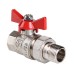 Кран шар. Valtec VT.227.N.06 BASE ВН 1quot; с американкой бабочка