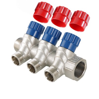 Коллектор VALTEC VTc.560.N.0504 с рег.вент НР 3/4quot;х1/2quot; 4 вых