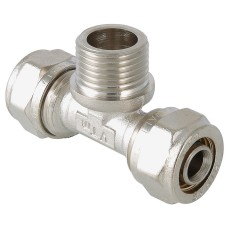 Тройник обжимной с НР 26*3/4"наружняя резьба (Valtec)