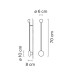 Настенный светильник Vibia Pin 1692 Cream
