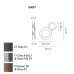 Настенный светильник Vibia Puck Wall Art 5474 Grey Felt