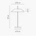 Настольная лампа Vibia Mayfair 5505 Gold