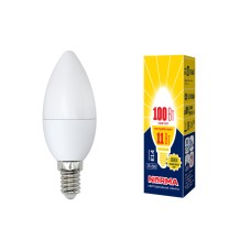 Лампа светодиодная (UL-00003812) Volpe E14 11W 3000K матовая LED-C37-11W/WW/E14/FR/NR