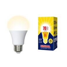 Лампа светодиодная Volpe Norma LED-A60-9W/3000K/E27/FR/NR картон UL-00005622