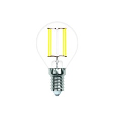Лампа светодиодная филаментная Volpe E14 7W 3000K шар прозрачный LED-G45-7W/3000K/E14/CL/SLF UL-00008318