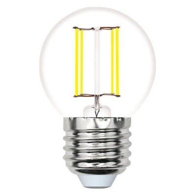 Лампа светодиодная филаментная Volpe E27 6W 4000K прозрачная LED-G45-6W/4000K/E27/CL/SLF UL-00008309